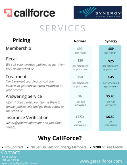 CallForce Pricing